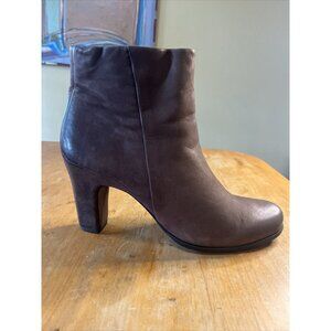 Ecco Womens Ankle Leather Heels shoes Outdoor boots shoes sz 40 US 9-9.5